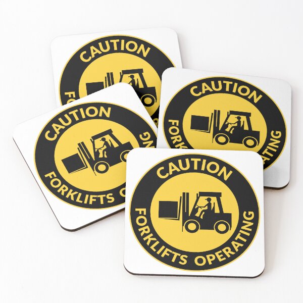 Item preview, Caution: Forklifts Operating - Safety Awareness Sticker designed and sold by damithez.