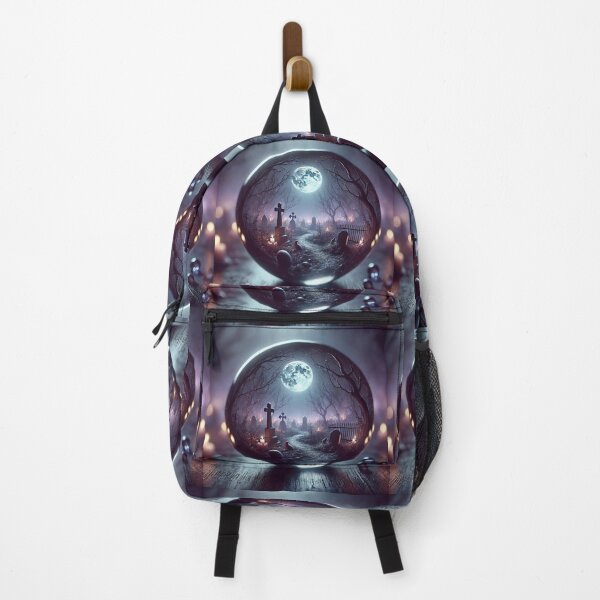 Item preview, Mystical Graveyard Under Full Moon: View Inside a Crystal Ball designed and sold by Meta2Physical.