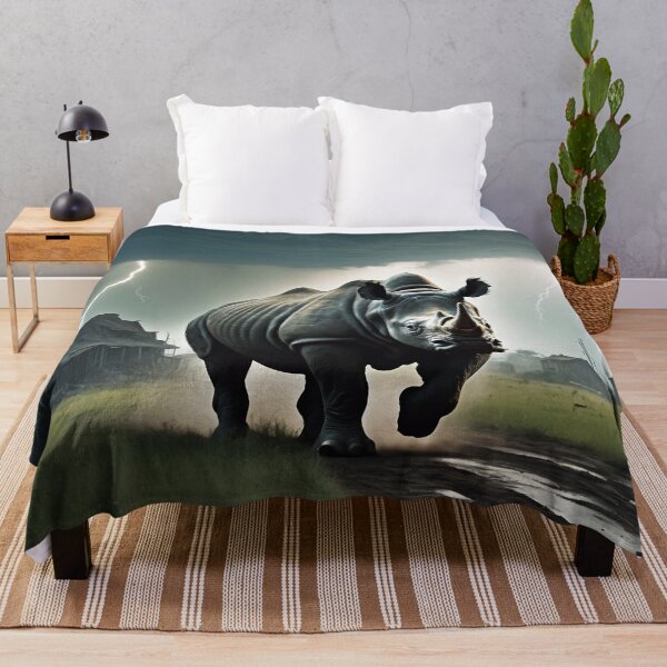 Item preview, A rhino with lightning in the background designed and sold by domepicturez.
