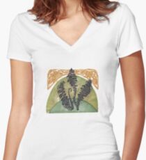 FERNS Women's Fitted V-Neck T-Shirt