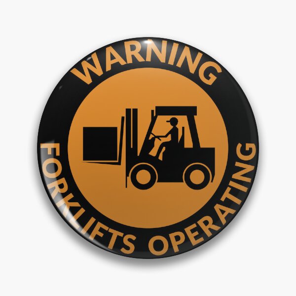 Item preview, Warning: Forklift Operating - Safety Awareness Sticker designed and sold by damithez.