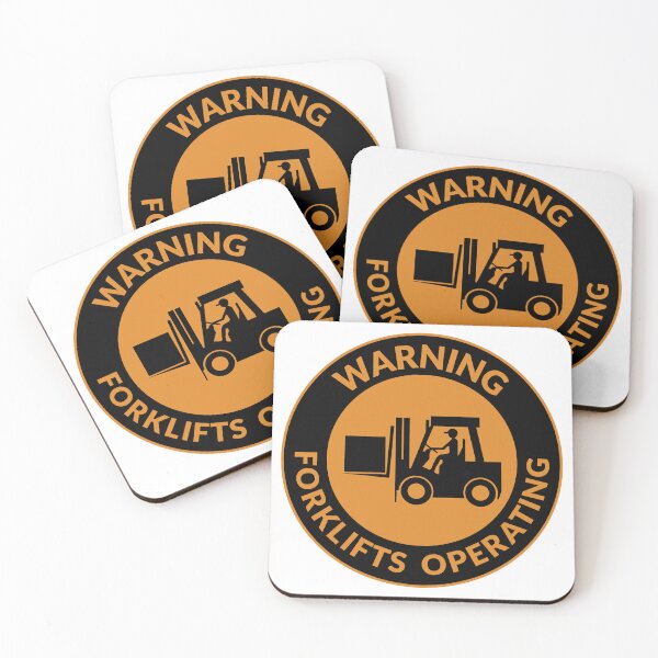 Item preview, Warning: Forklift Operating - Safety Awareness Sticker designed and sold by damithez.