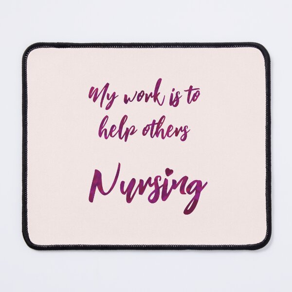 Item preview, My work is to help others Nursing Maroon/Red Text designed and sold by ClearAndHappy.