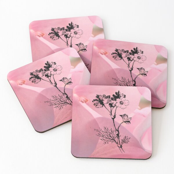 Item preview, Pink Petals Roses Flowers Dark Botanical  designed and sold by WildWoodlandWitch.