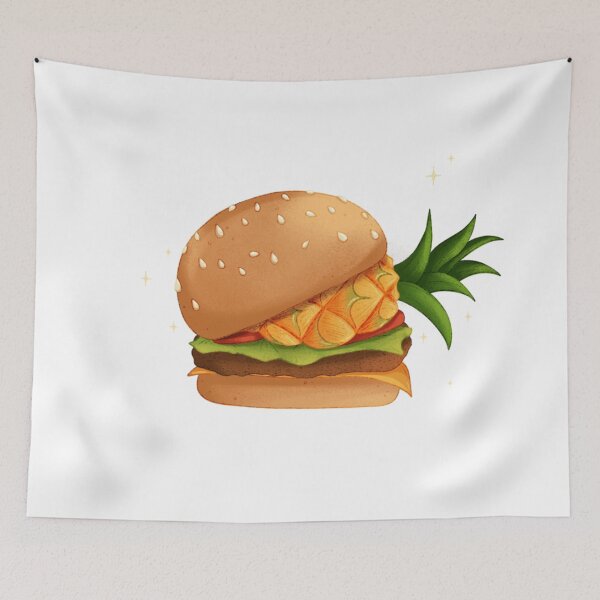 Item preview, (Slogan free) Pineapple in a burger meme designed and sold by Thevampywolf.