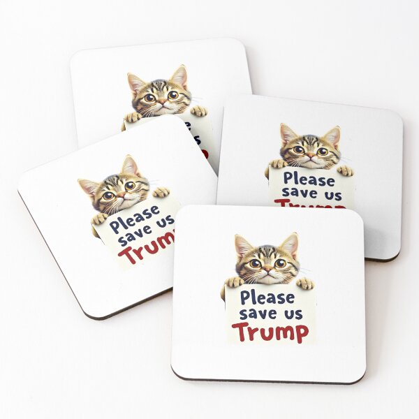 Item preview, Pease save us Trump Cat designed and sold by Roy & Tiffany.