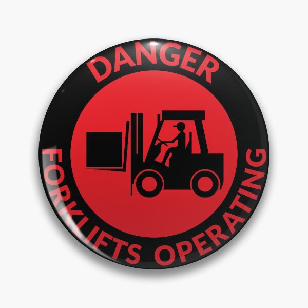 Item preview, Danger: Forklifts Operating - Safety Awareness Sticker designed and sold by damithez.