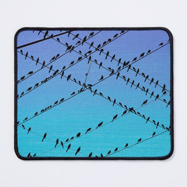 Item preview, Birds of a Feather : Grackles of Austin, Texas : Blue Linen designed and sold by TRVLR Designs.