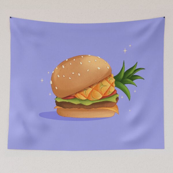 Item preview, (Slogan free) Pineapple in a burger meme designed and sold by Thevampywolf.