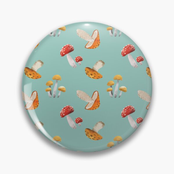 Aperçu de l'œuvre Champignons d'automne Sarcelle créée et vendue par HematiteDesign.