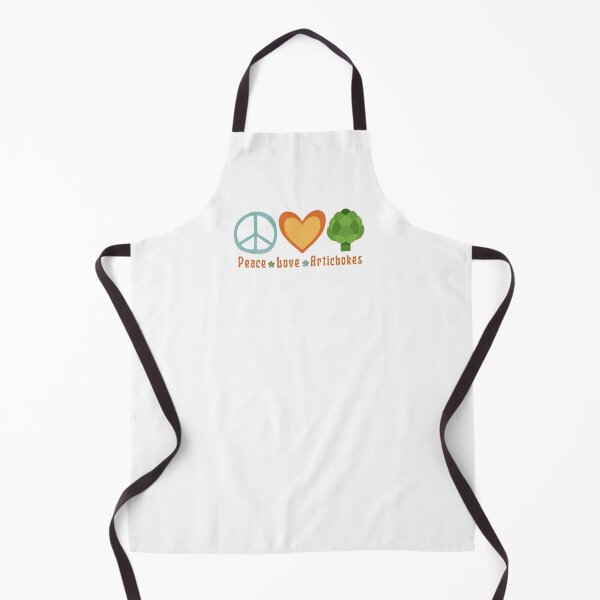 Item preview, Peace Love and Artichokes Vegan Hippie Retro Saying designed and sold by GroovyGal.