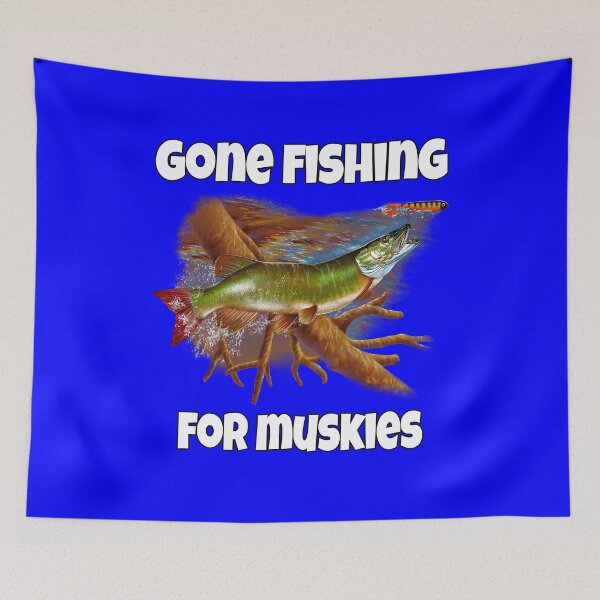 Item preview, Muskie Fish Fisherman Fishing Fanatic Gone Fishing for Muskies designed and sold by fantasticdesign.