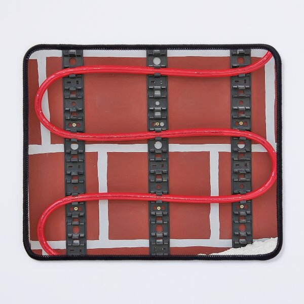 Item preview, Red heating Pipes on Patterned Wall designed and sold by urzga.