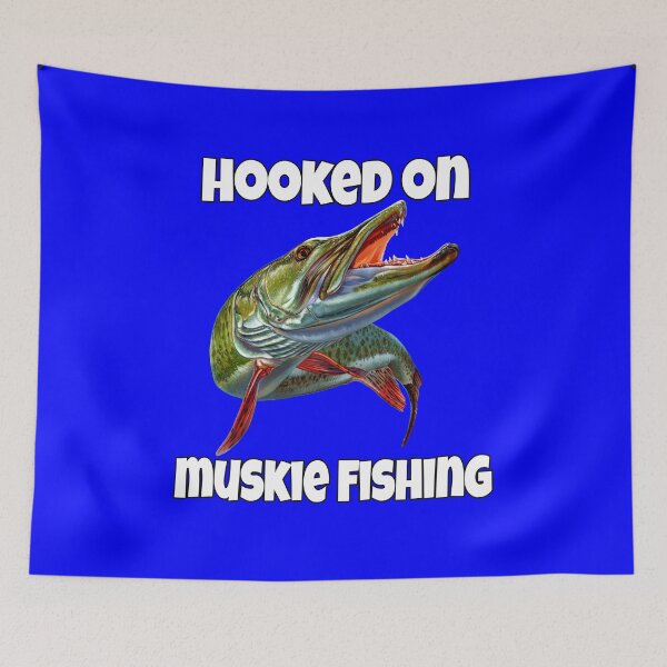 Item preview, Muskie Fish Fisherman Fishing Fanatic Hooked On Muskie Fishing  designed and sold by fantasticdesign.