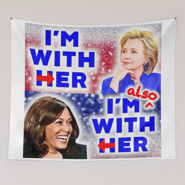 Item preview, Kamala Harris 2024 I’m Also With Her designed and sold by FeminismIsMyJam.