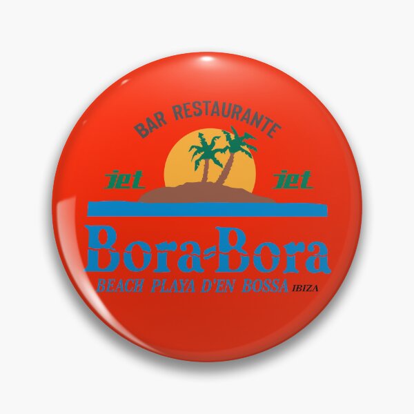 Item preview, Bora Bora Beach Playa d'en Bossa Ibiza: MODEL 5 red background (original HD DESIGN) designed and sold by LA FRENCH TOUCH.