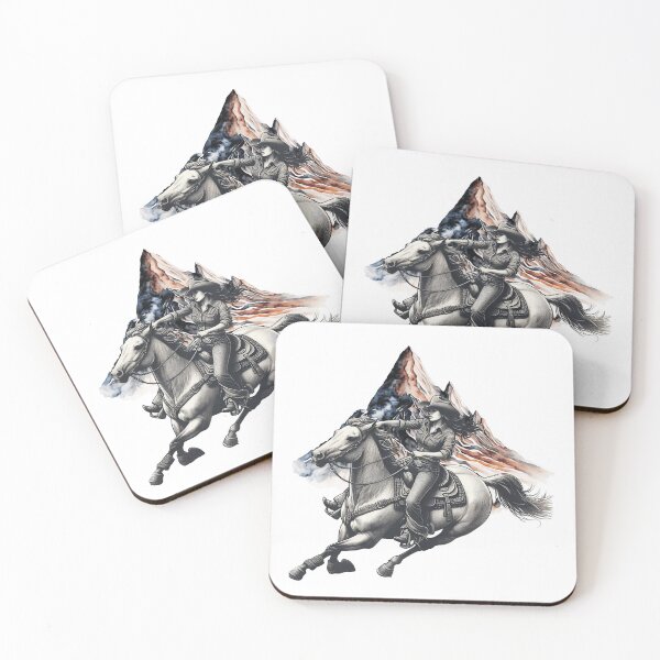 Item preview, Woman cowboy on horseback. designed and sold by MagelliShop.