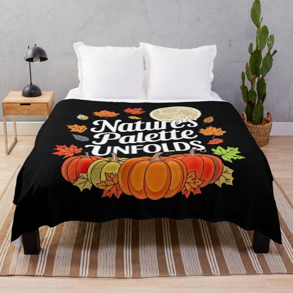 Item preview, Autumnal Equinox With Falling Leaves Pumpkins designed and sold by artwaves.