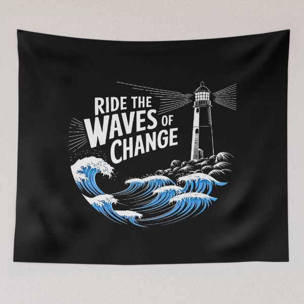 Item preview, Lighthouse with crashing waves graphic designed and sold by artwaves.