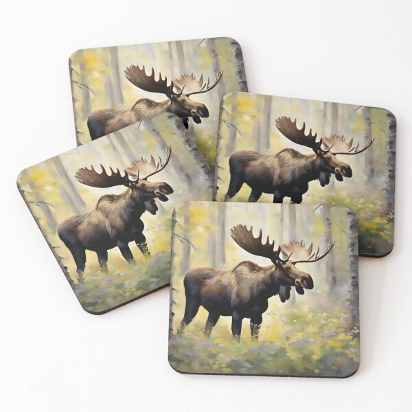 Item preview, Wildflowers and a Moose designed and sold by StoryofPieces.