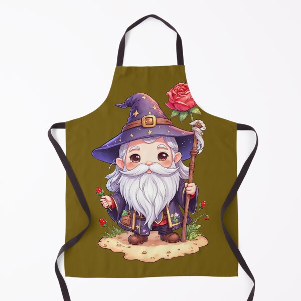 Item preview, Watercolor wizard cartoon holding a rose designed and sold by paiteen09.