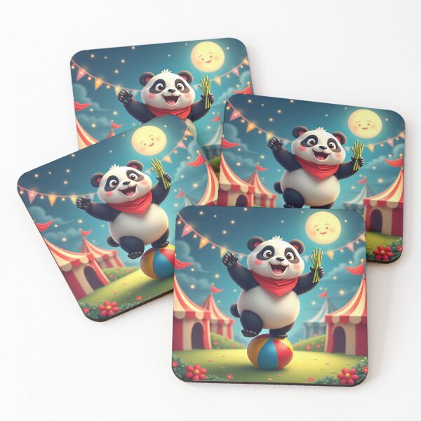 Item preview, Panda Wearing Red Bandana on a Circus Ball designed and sold by Aown Ali.