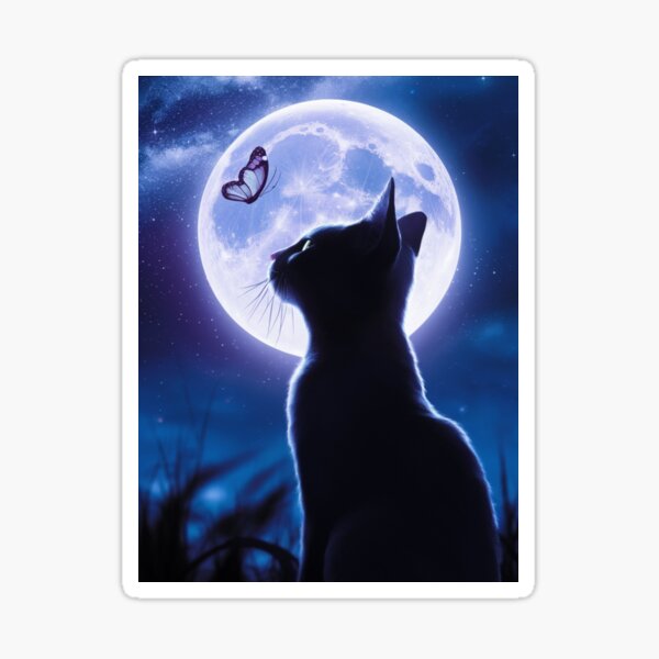 Item preview, Cat In The Moonlight designed and sold by Patricks-Art.
