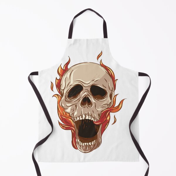 Item preview, skull on fire designed and sold by Cine Merch.