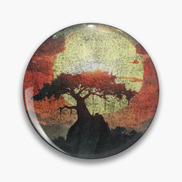 Item preview, Tree silhouette in front of setting sun (distressed effect) designed and sold by Amberjays.