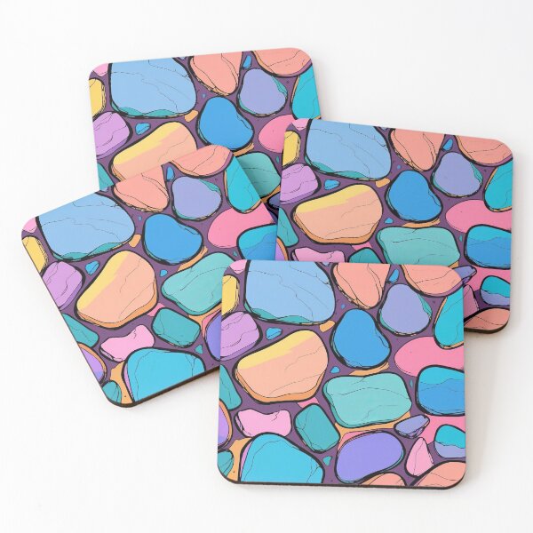 Item preview, Pastel Pebbles in Abstract Flowing Colours designed and sold by ArtComixHaven.