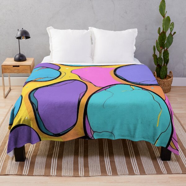 Item preview, Vibrant Pebbles in Playful Abstract Colours designed and sold by ArtComixHaven.