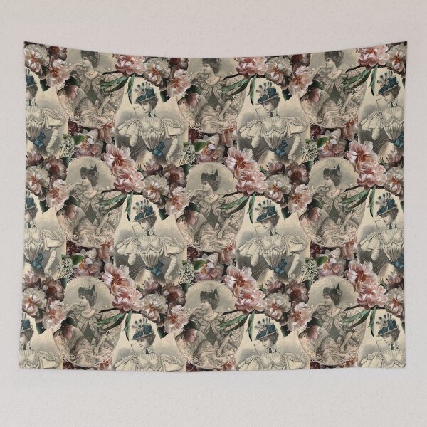 Item preview, Vintage Victorian Fashions and Pink Flowers designed and sold by AntiqueImages.