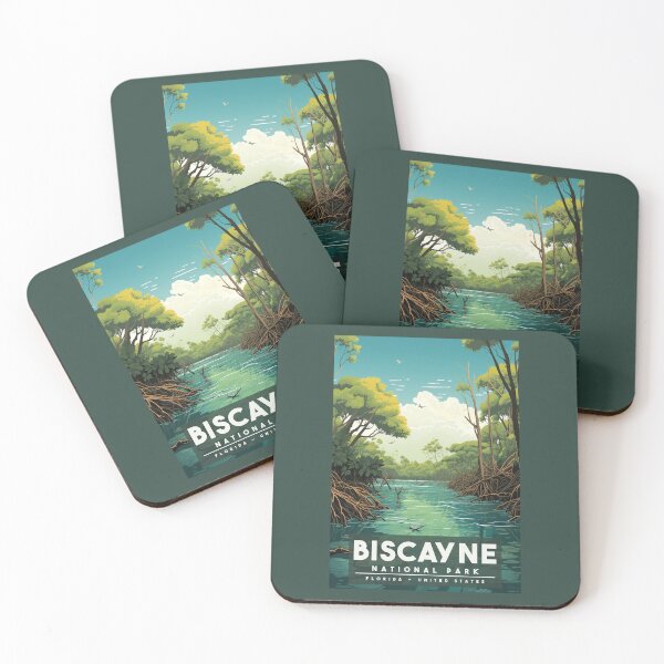 Item preview, A Vintage Travel Illustration of Biscayne National Park - Florida - United States  designed and sold by GoodOldVintage.