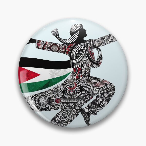Item preview, man cultural dabke dance in palestinian patterns motifs designed and sold by Slice Of Seed.