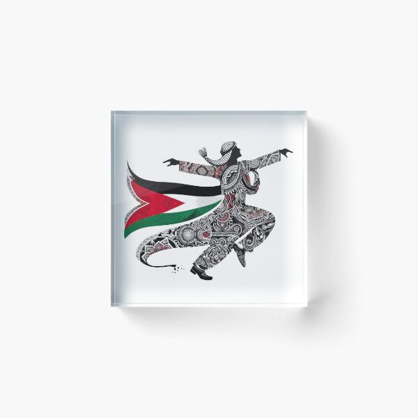 Item preview, man cultural dabke dance in palestinian patterns motifs designed and sold by Slice Of Seed.