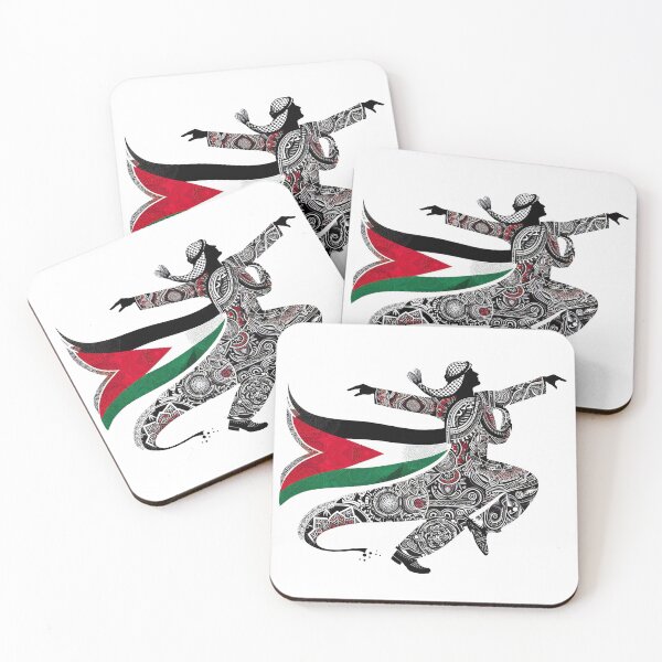 Item preview, man cultural dabke dance in palestinian patterns motifs designed and sold by Slice Of Seed.