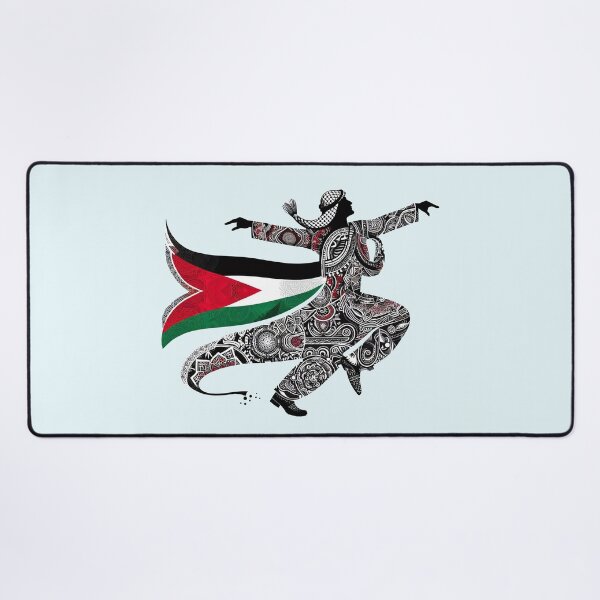 Item preview, man cultural dabke dance in palestinian patterns motifs designed and sold by Slice Of Seed.