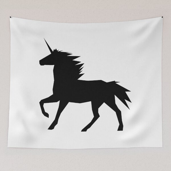 Item preview, Black on White Unicorn designed and sold by IceBlueDesigns.