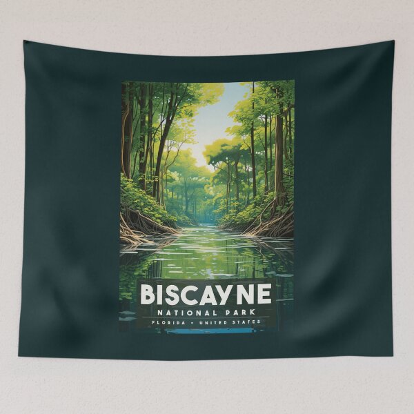 Item preview, A Vintage Travel Illustration of Biscayne National Park - Florida - United States  designed and sold by GoodOldVintage.