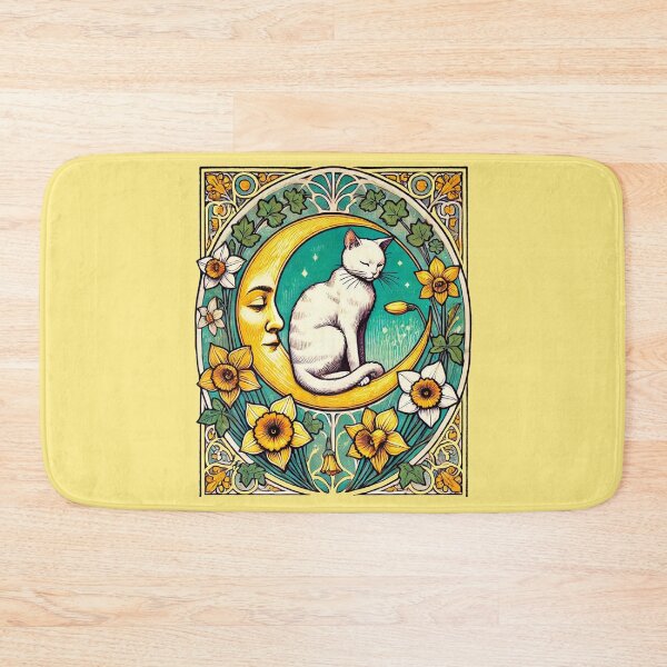 Item preview, White Cat Moon designed and sold by FrictionMaxxing.