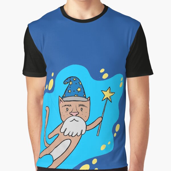 Cat Wizard Graphic T-Shirt