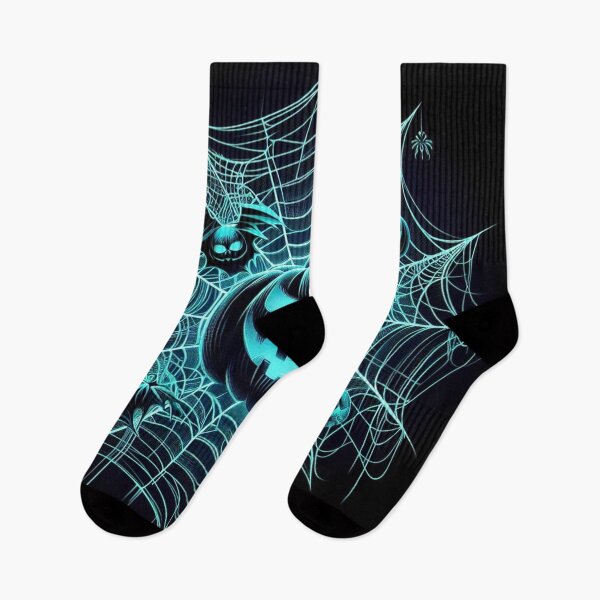 Item preview, Halloween Cool Spider Web Neon Blue designed and sold by Simplybe1.