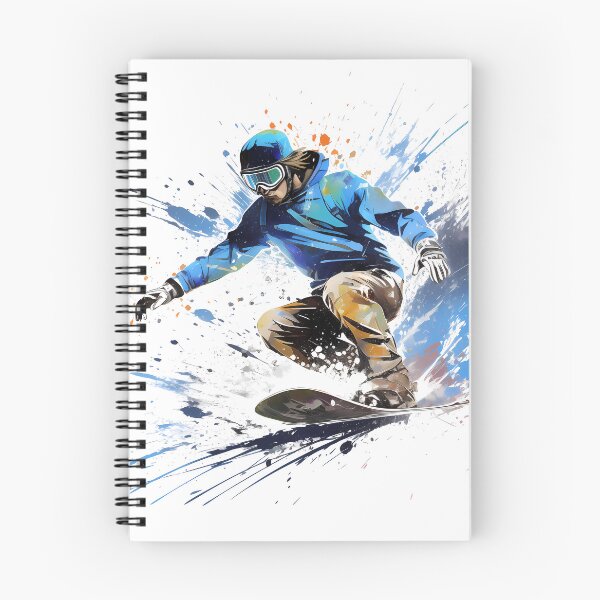 Item preview, Snowboarder In Blue Sketch designed and sold by Amberjays.