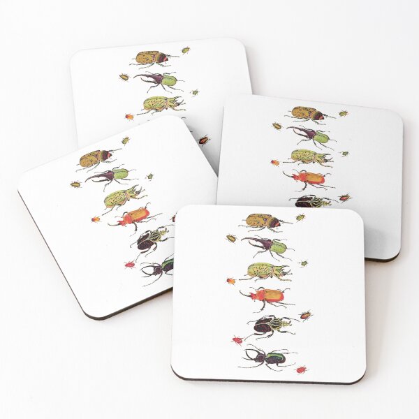 Item preview, Beetles lined up, purple dawn designed and sold by DreamingBeetle.
