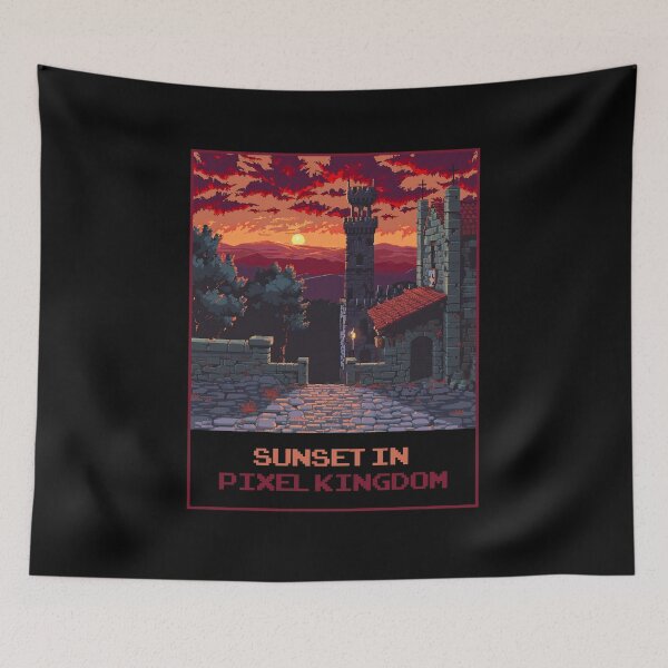 Item preview, Sunset In Pixel Kingdom designed and sold by MagicAxe.