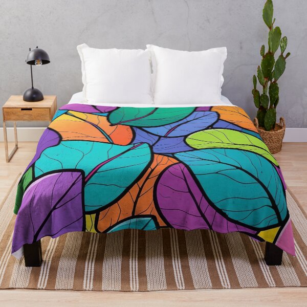 Item preview, Colourful Leaves in Harmonious Flow designed and sold by ArtComixHaven.