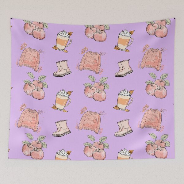 Item preview, Basic Autumn Pattern Pastel Purple designed and sold by HematiteDesign.