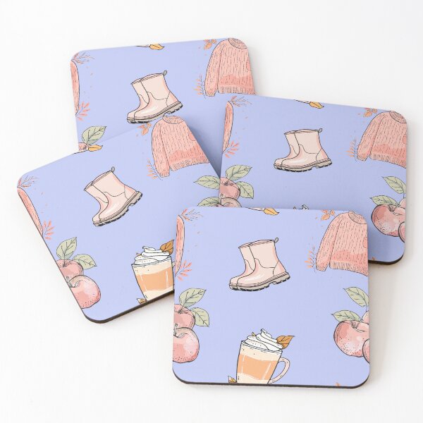 Item preview, Basic Autumn Pattern Pastel Blue designed and sold by HematiteDesign.