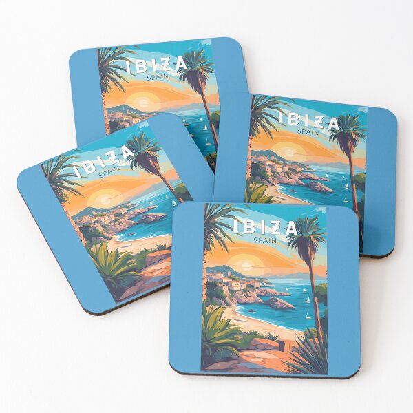 Item preview, Ibiza Spain Travel Art Vintage designed and sold by KrisSidDesigns.