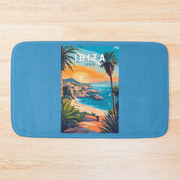 Item preview, Ibiza Spain Travel Art Vintage designed and sold by KrisSidDesigns.